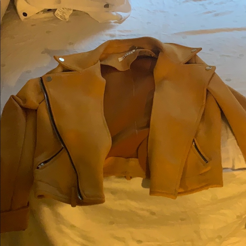 Yellow suede Leather jacket